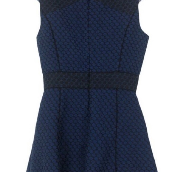 Trina Turk structured dress, size 6, pet and smoke free home, blue and black - Picture 6 of 8